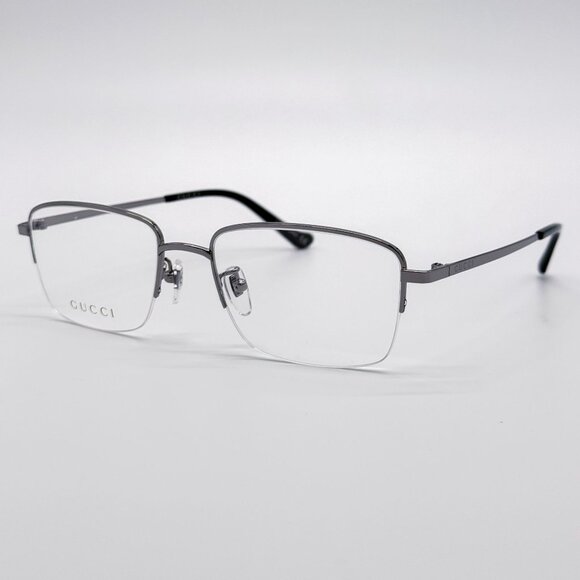 NEW GG0863OA 003 GUCCI SILVER MEN EYEGLASSES GUCCI - Picture 6 of 11